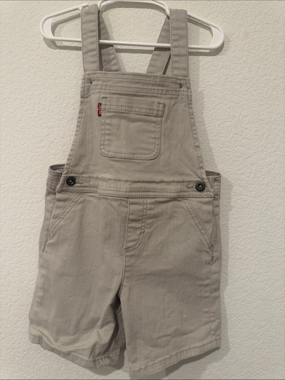 Levi's Beige/Taupe Kids Short Overalls